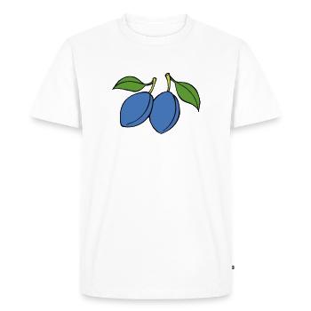 prunes - T-shirt Premium bio Homme - blanc - Devant - Nico (187cm)