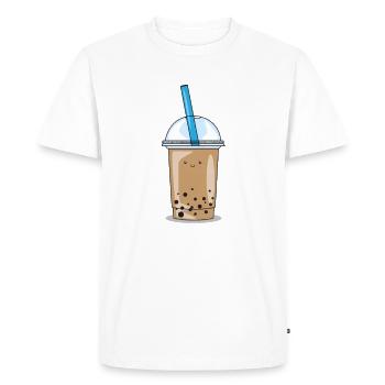 Bubble Tea Perle De Thé Au Lait Boba Thé Lait Cadeau - T-shirt Premium bio Homme - blanc - Devant - Nico (187cm)