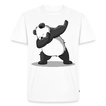 Panda Dab Dabbing Bear Funny Sweet Gift - Men's Premium Organic T-Shirt - white - Front - Nico (187cm)