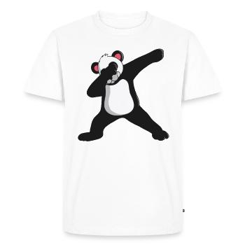 Panda Dab Dabbing Bear Funny Sweet Gift - Men's Premium Organic T-Shirt - white - Front - Nico (187cm)