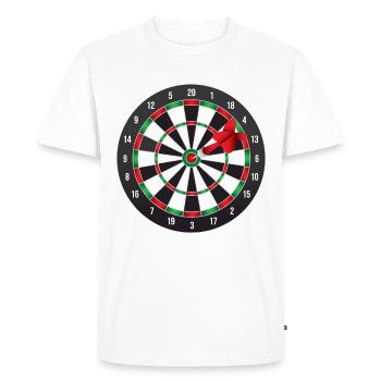 Grandes fléchettes Dart Darts Darts Player Player - T-shirt Premium bio Homme - blanc - Devant - Nico (187cm)