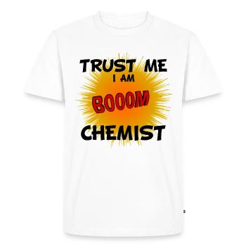 Fais-moi confiance Je suis chimiste de labo cadeau plaisir - T-shirt Premium bio Homme - blanc - Devant - Nico (187cm)