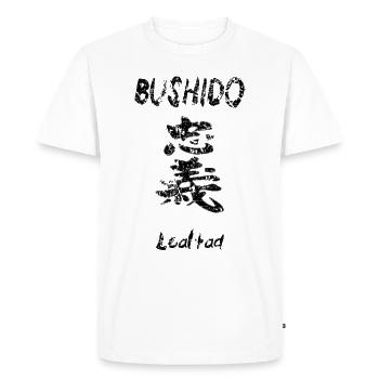 Bushido 1 - Men's Premium Organic T-Shirt - white - Front - Nico (187cm)
