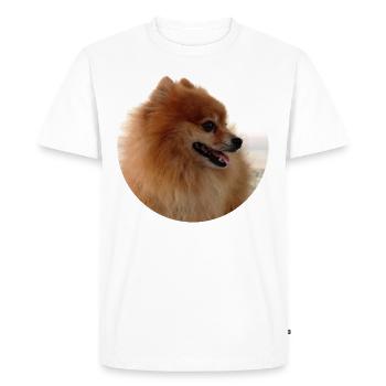 Pomeranian - Men's Premium Organic T-Shirt - white - Front - Nico (187cm)