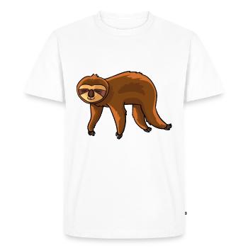 Sloth Relax Paresseux Sweet Animal Love Gift - T-shirt Premium bio Homme - blanc - Devant - Nico (187cm)