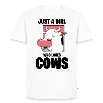 vaches agriculteurs ferme fermière agriculteur cadeau - T-shirt Premium bio Homme - blanc - Devant - Nico (187cm)