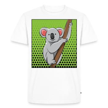 Koala Panda Panda Ours Drôle d’amour des animaux cadeau - T-shirt Premium bio Homme - blanc - Devant - Nico (187cm)