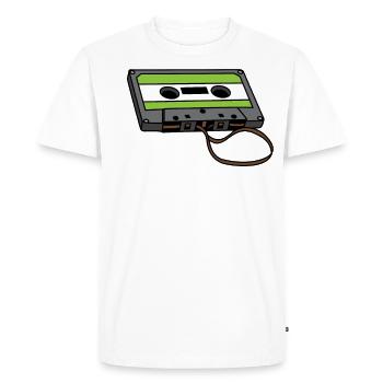 Cassette cassette audio cassette audio cadeau des années 80 - T-shirt Premium bio Homme - blanc - Devant - Nico (187cm)