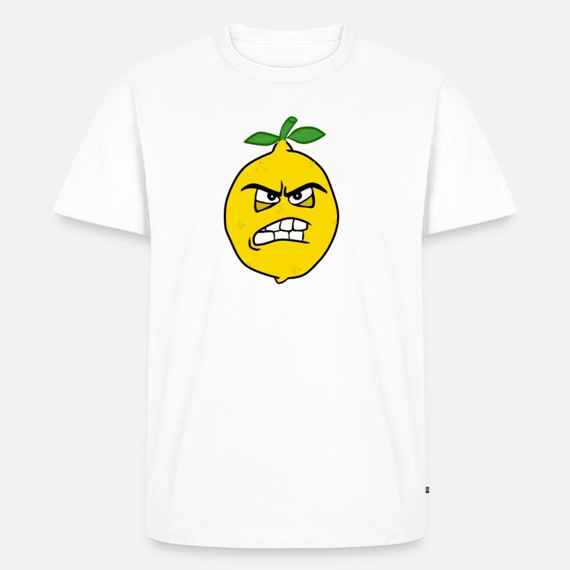 Ich bin sauer Zitrone - Männer Premium Bio T-Shirt - Weiß