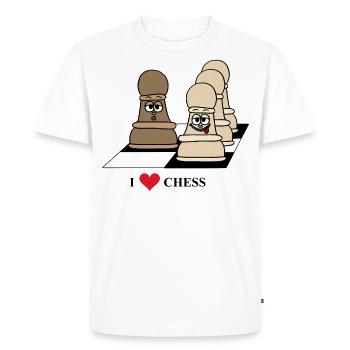 Échecs, pion, échecs - T-shirt Premium bio Homme - blanc - Devant - Nico (187cm)