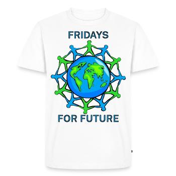 Fridays for future - Men's Premium Organic T-Shirt - white - Front - Nico (187cm)