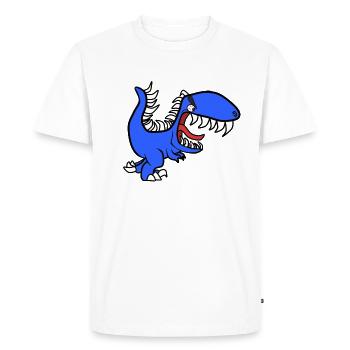 Style de bande dessinée de dinosaures - T-shirt Premium bio Homme - blanc - Devant - Nico (187cm)