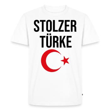 Turk Turkey proud half moon star holiday gift - Men's Premium Organic T-Shirt - white - Front - Nico (187cm)