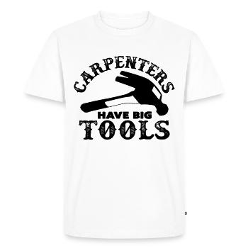 carpenter - Men's Premium Organic T-Shirt - white - Front - Nico (187cm)