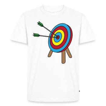 Arc long et flèche cadeau d'arc long - T-shirt Premium bio Homme - blanc - Devant - Nico (187cm)