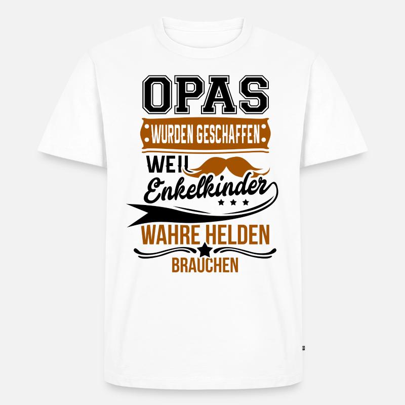 Opa Spruch - Männer Premium Bio T-Shirt - Weiß