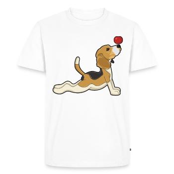 Beagle - T-shirt Premium bio Homme - blanc - Devant - Nico (187cm)