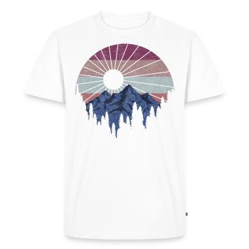Randonneurs randonnée paysage nature montagne cadeau - T-shirt Premium bio Homme - blanc - Devant - Nico (187cm)