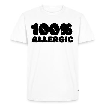 100% allergique - T-shirt Premium bio Homme - blanc - Devant - Nico (187cm)