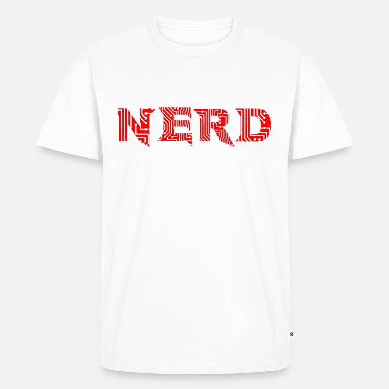 Computer Nerd - Männer Premium Bio T-Shirt - Weiß