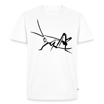 Sauterelles - T-shirt Premium bio Homme - blanc - Devant - Nico (187cm)