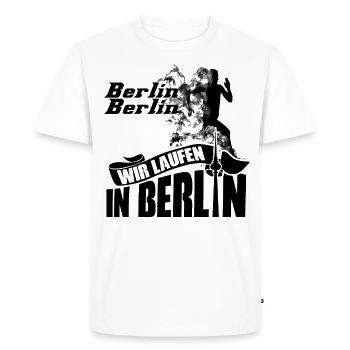 Berlin marathon coureur shirt cadeau courir schwa - T-shirt Premium bio Homme - blanc - Devant - Nico (187cm)