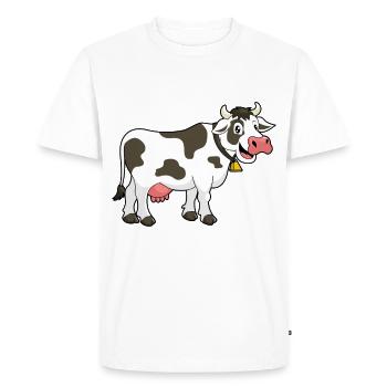Vache Vaches Farmer Farm Farmer Farmer Gift - T-shirt Premium bio Homme - blanc - Devant - Nico (187cm)