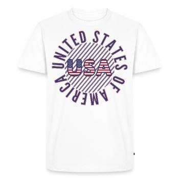 USA - Men's Premium Organic T-Shirt - white - Front - Nico (187cm)