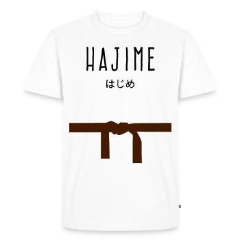 Hajime Judo Tee Shirt Gift Dan Dan Boys - Men's Premium Organic T-Shirt - white - Front - Nico (187cm)