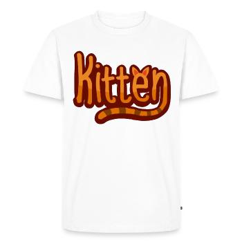 Kitten graphic design pour les amoureux des chats - T-shirt Premium bio Homme - blanc - Devant - Nico (187cm)