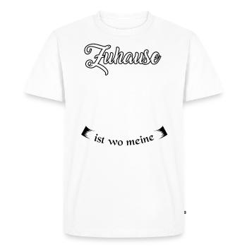 Landwirt, Zuhause ist wo meine Kühe stehen, Kuh - Männer Premium Bio T-Shirt - Weiß - Vorne - Nico (187cm)