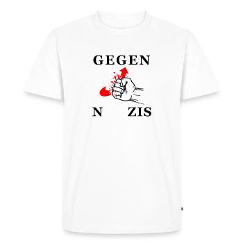 Contre NAfDZIS - T-shirt Premium bio Homme - blanc - Devant - Nico (187cm)