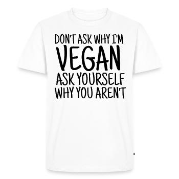 VEGAN VEGANER - T-shirt Premium bio Homme - blanc - Devant - Nico (187cm)