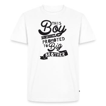Grand frère grand frère - T-shirt Premium bio Homme - blanc - Devant - Nico (187cm)