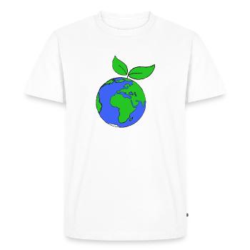 Green Planet Earth World Organic Environment Nature Gift - T-shirt Premium bio Homme - blanc - Devant - Nico (187cm)