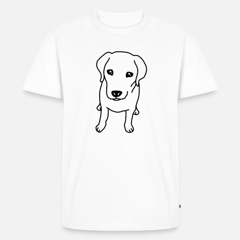 Labrador - Männer Premium Bio T-Shirt - Weiß