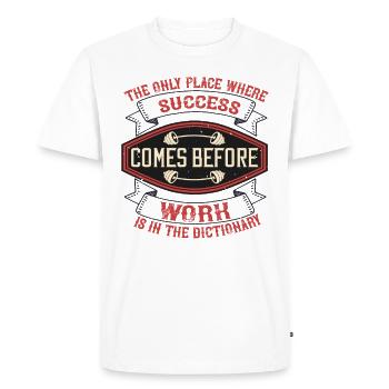 Weight training fitness saying - Men's Premium Organic T-Shirt - white - Front - Nico (187cm)