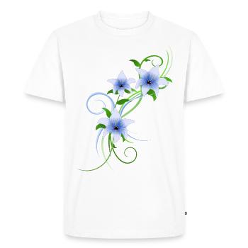 Flowers lilies garden perennials blossoms orchid - Men's Premium Organic T-Shirt - white - Front - Nico (187cm)