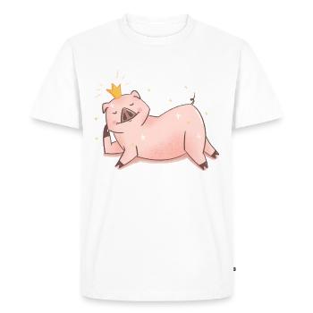Princesse Cochon - T-shirt Premium bio Homme - blanc - Devant - Nico (187cm)