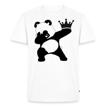 tamponner la couronne de panda - T-shirt Premium bio Homme - blanc - Devant - Nico (187cm)