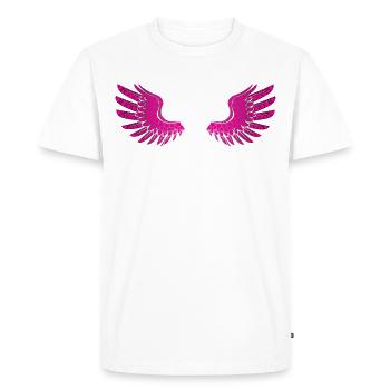 Wing freedom angel - Men's Premium Organic T-Shirt - white - Front - Nico (187cm)