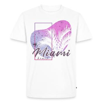 Miami Beach - Men's Premium Organic T-Shirt - white - Front - Nico (187cm)