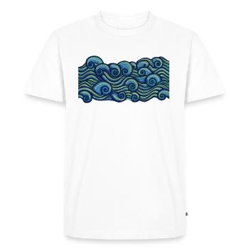 water - Men's Premium Organic T-Shirt - white - Front - Nico (187cm)
