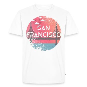 San Francisco - Men's Premium Organic T-Shirt - white - Front - Nico (187cm)