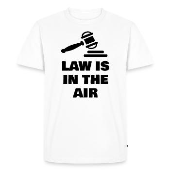 LA LOI EST DANS L'AIR - T-shirt Premium bio Homme - blanc - Devant - Nico (187cm)