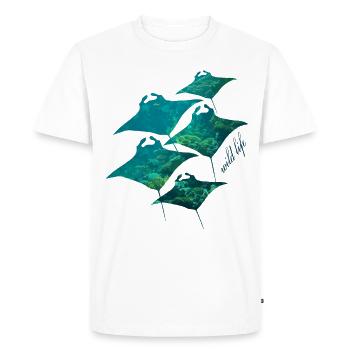 Ray Wildlife - T-shirt Premium bio Homme - blanc - Devant - Nico (187cm)