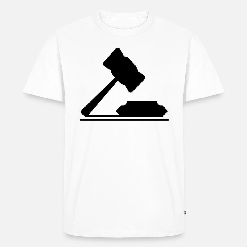 Richter - Männer Premium Bio T-Shirt - Weiß