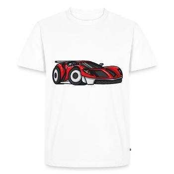 voiture de sport rouge speedster super car - T-shirt Premium bio Homme - blanc - Devant - Nico (187cm)