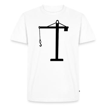 grue - T-shirt Premium bio Homme - blanc - Devant - Nico (187cm)