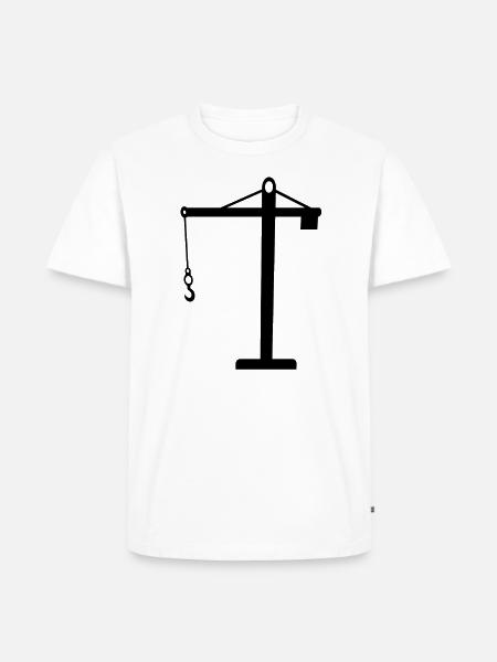 crane - Men's Premium Organic T-Shirt - white